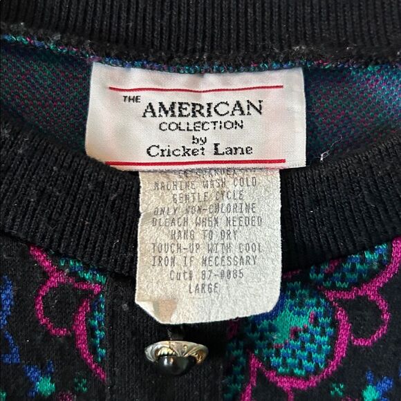 Vintage Faux Cardigan Floral Sweater from Cricket Lane - Size L - Picture 2 of 9